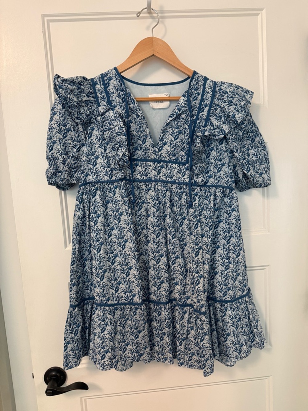 Tuckernuck Hyacinth House Blue Floral Rosaleigh Mini Dress